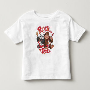 Camiseta De Bebé Armonía melódica: Pie grande y oso panda