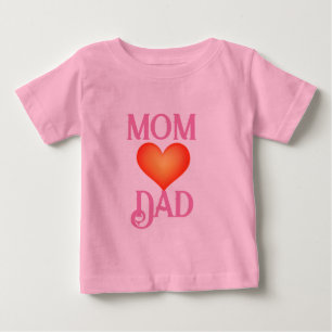Camiseta De Bebé Armonía parental: Mamá ama a papá Tee Design"