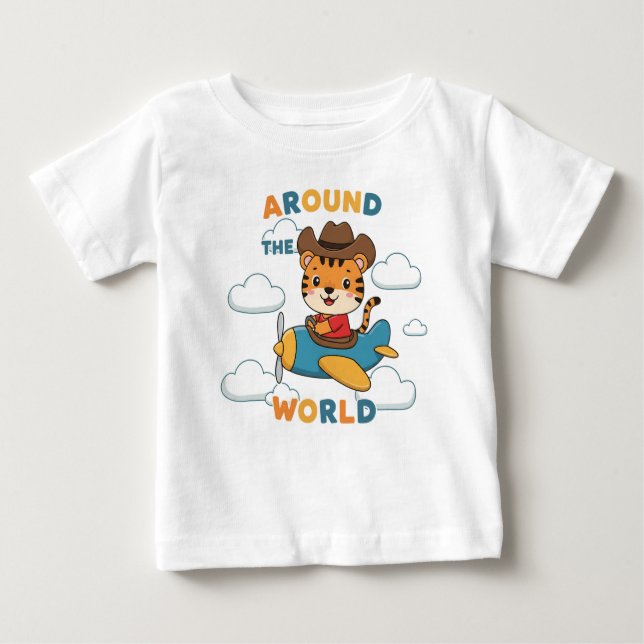 Camiseta De Bebé Around the World Tiger (Anverso)