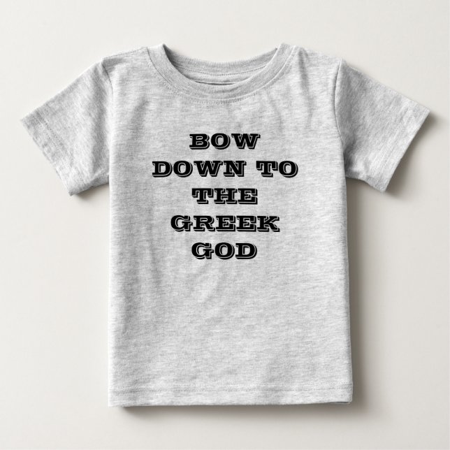 CAMISETA DE BEBÉ ARQUEE ABAJO A DIOS GRIEGO (Anverso)