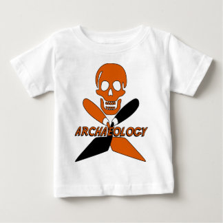 Camiseta De Bebé Arqueología de los trowels de cráneo y cruzados
