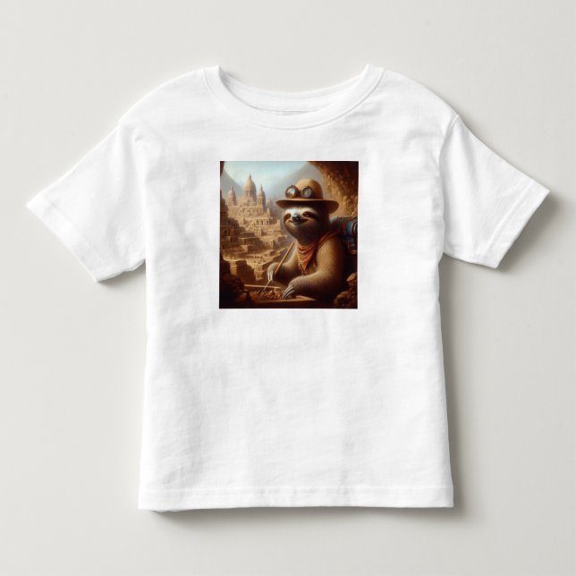 Camiseta De Bebé Arqueólogo Sloth (Anverso)