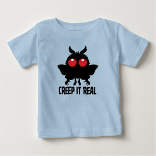 Camiseta De Bebé Arrástralo de verdad Mothman críptido misterioso