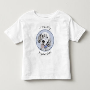 Camiseta De Bebé Arreglo de inglés azul Belton Pintura de perro
