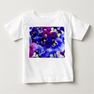 Camiseta De Bebé Arreglo de las flores azules