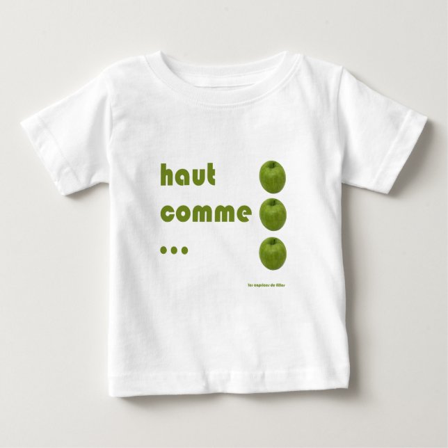 Camiseta De Bebé Arriba como 3 manzanas (Anverso)