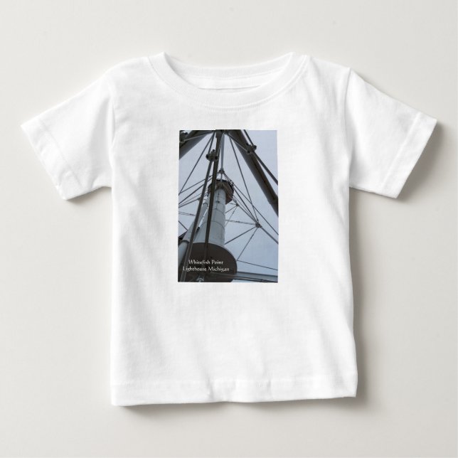 Camiseta De Bebé Arriba Punto De Pescado Blanco (Anverso)