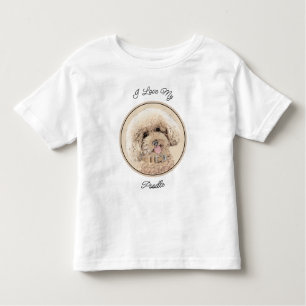 Camiseta De Bebé Arroz de juguete en miniatura de perro crema marró