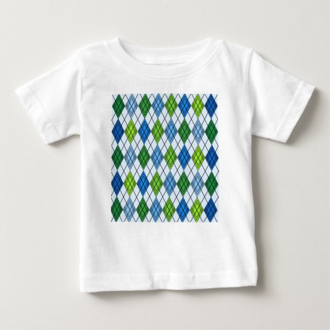 Camiseta De Bebé Art Deco Rain Argyle (Anverso)