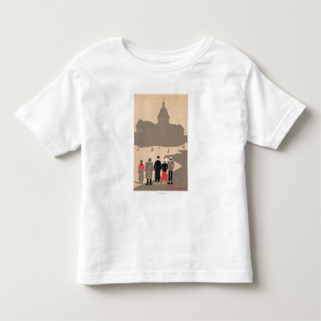 Camiseta De Bebé Art déco SceneParis, Francia de Le Pantheon (Anverso)