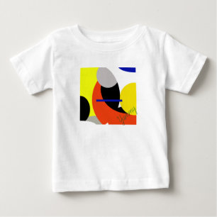 Camiseta De Bebé Arte abstracto amarillo rojo azul