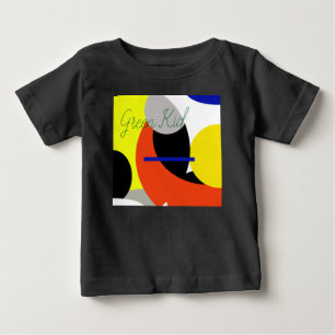 Camiseta De Bebé Arte abstracto amarillo rojo azul