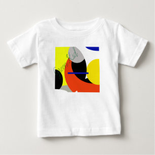Camiseta De Bebé Arte abstracto amarillo rojo azul