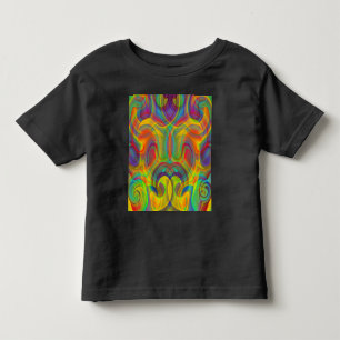 CAMISETA DE BEBÉ ARTE ABSTRACTO COLORIDO REMOLINO GEOMÉTRICO