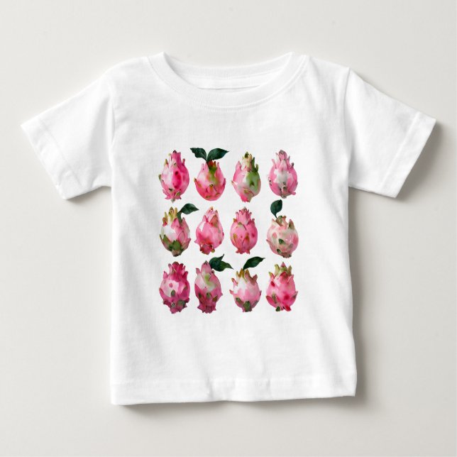 Camiseta De Bebé Arte acuático de Pitaya tropical (Anverso)