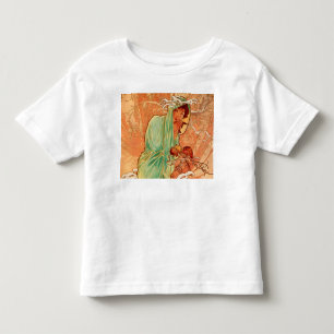 Camiseta De Bebé Arte Alphonse Mucha Art Nouveau Invierno