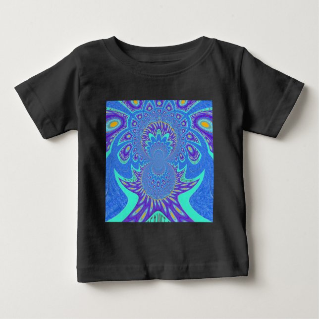 Camiseta De Bebé Arte azul moderno (Anverso)