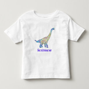 Camiseta De Bebé Arte colorido de dinosaurio Brachiosaurus de Sarah