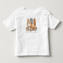 Camiseta De Bebé Arte de Acuarela Cita de Zorro Astuto