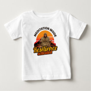 Camiseta De Bebé Arte de Bigfoot con Modo de Meditación Resiliencia