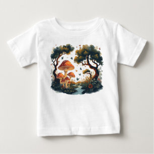 Camiseta De Bebé Arte de bosque de fantasía: árboles luminiscentes