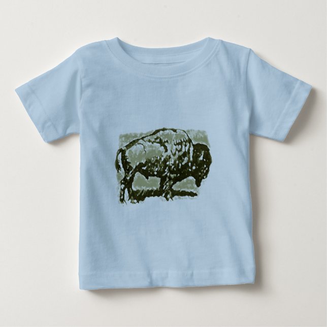 Camiseta De Bebé Arte de búfalo (Anverso)