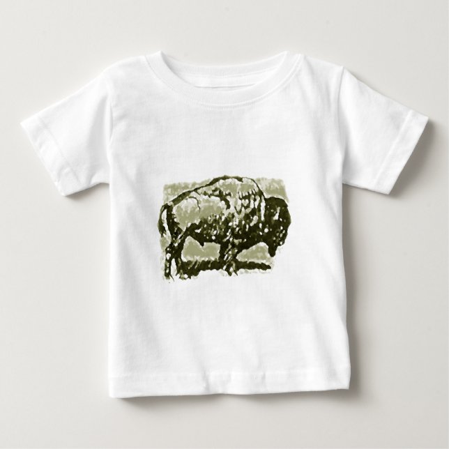 Camiseta De Bebé Arte de búfalo (Anverso)
