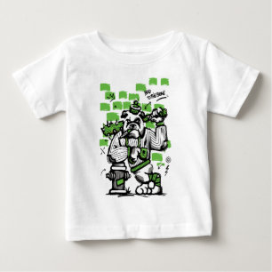 Camiseta De Bebé Arte de Bulldog Gangster Malo Hasta El Tuétano