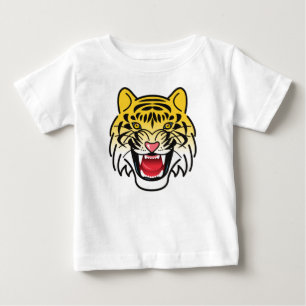 Camiseta De Bebé Arte de Cara de Tigre Sonriente-21876