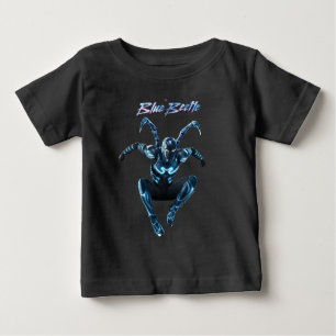 Camiseta De Bebé Arte de caracteres de salto de escarabajo azul