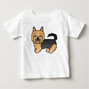 Camiseta De Bebé Arte de caricatura de perro Terrier australiano az