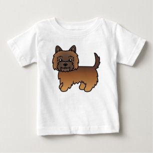 Camiseta De Bebé Arte de caricatura de perro Terrier de Cairn atigr