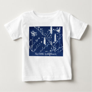Camiseta De Bebé Arte de cianotipia original de Little Wildflower