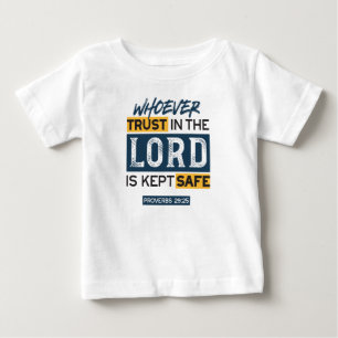 Camiseta De Bebé Arte de cita bíblica - Proverbios 29:25 Confianza