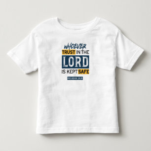 Camiseta De Bebé Arte de cita bíblica - Proverbios 29:25 Confianza 