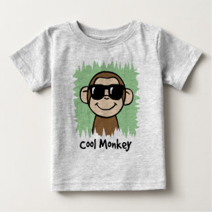 Camiseta De Bebé Arte de clip de dibujos animados mono genial con g