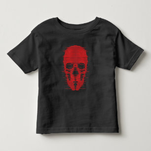 Camiseta De Bebé Arte de cráneo rojo con error