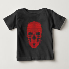 Camiseta De Bebé Arte de cráneo rojo con error