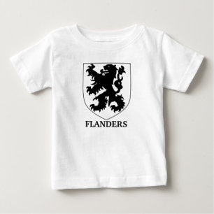 Camiseta De Bebé Arte de diseño gráfico del león de Flandes