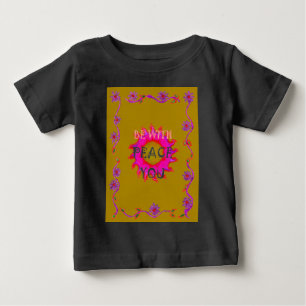 Camiseta De Bebé Arte de diseño vectorial inspirador de paz esté co