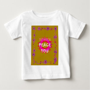 Camiseta De Bebé Arte de diseño vectorial inspirador de paz esté co