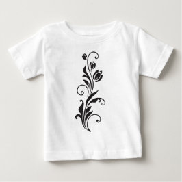 Camiseta De Bebé Arte de Flor Ornamental Elegante
