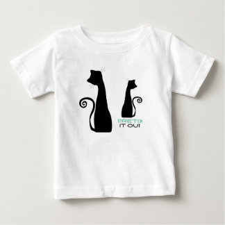 Camiseta De Bebé Arte de gato negro