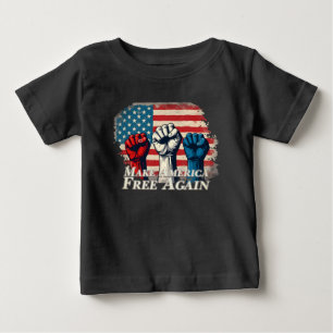 Camiseta De Bebé Arte de Haz América Libre de Nuevo