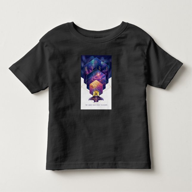 Camiseta De Bebé Arte de Ilustracion del telescopio espacial James  (Anverso)