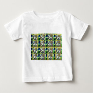 Camiseta De Bebé Arte de Impresión de Mosaico Divertido Contemporán