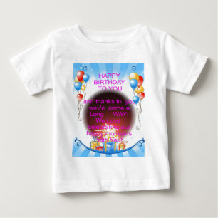 Camiseta De Bebé Arte de Imprimir Cumpleaños Feliz a Ti