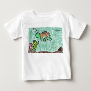 Camiseta De Bebé arte de la tortuga de mar