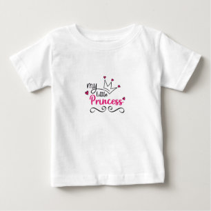 Camiseta De Bebé Arte de letra linda Mi pequeña princesa con engran