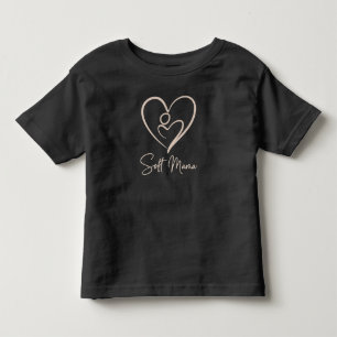 Camiseta De Bebé Arte de línea elegante "Soft Mama" Logotipo de mad